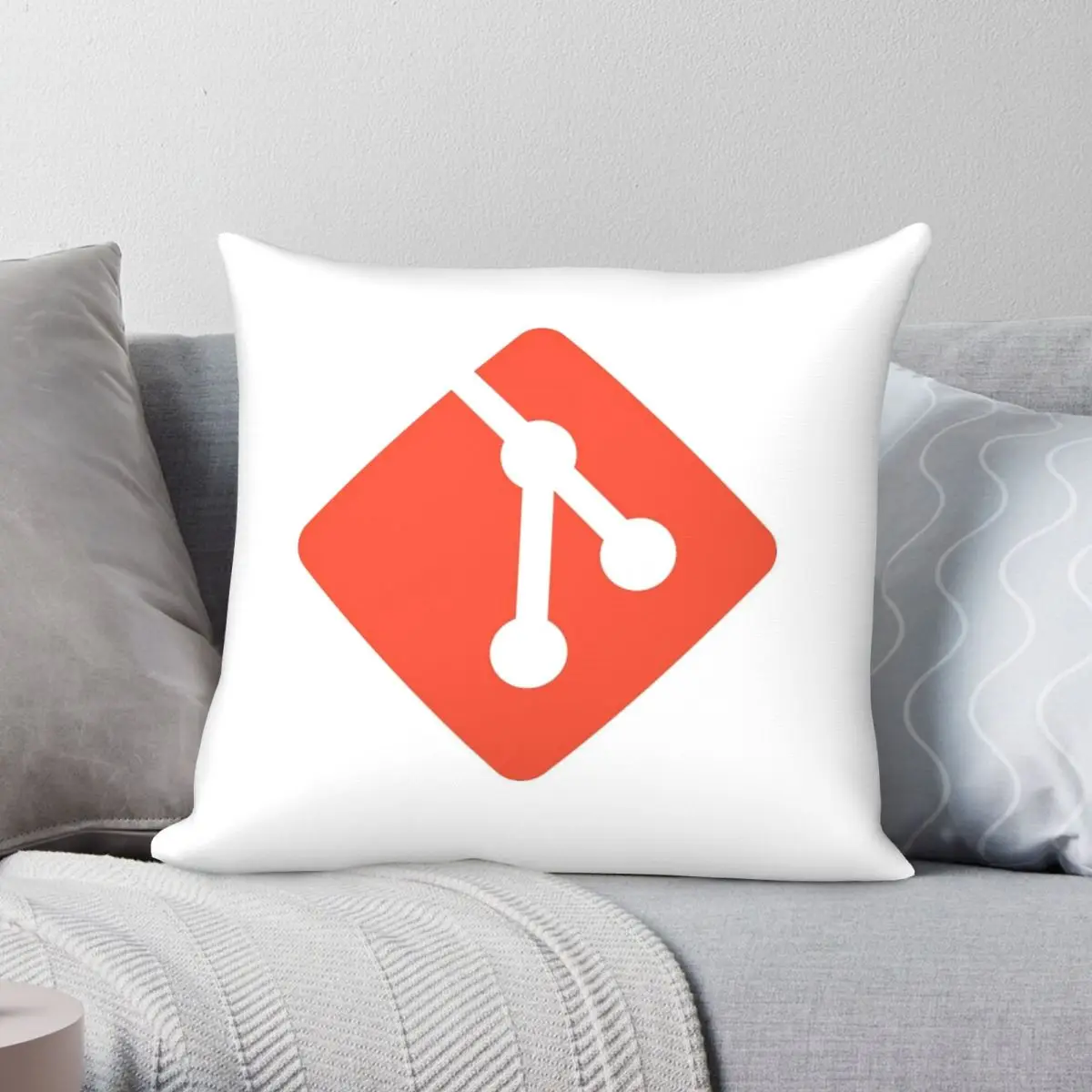 New Git Programmers Coders Pillowcase Polyester Linen Velvet Pattern Zip Decorative Room