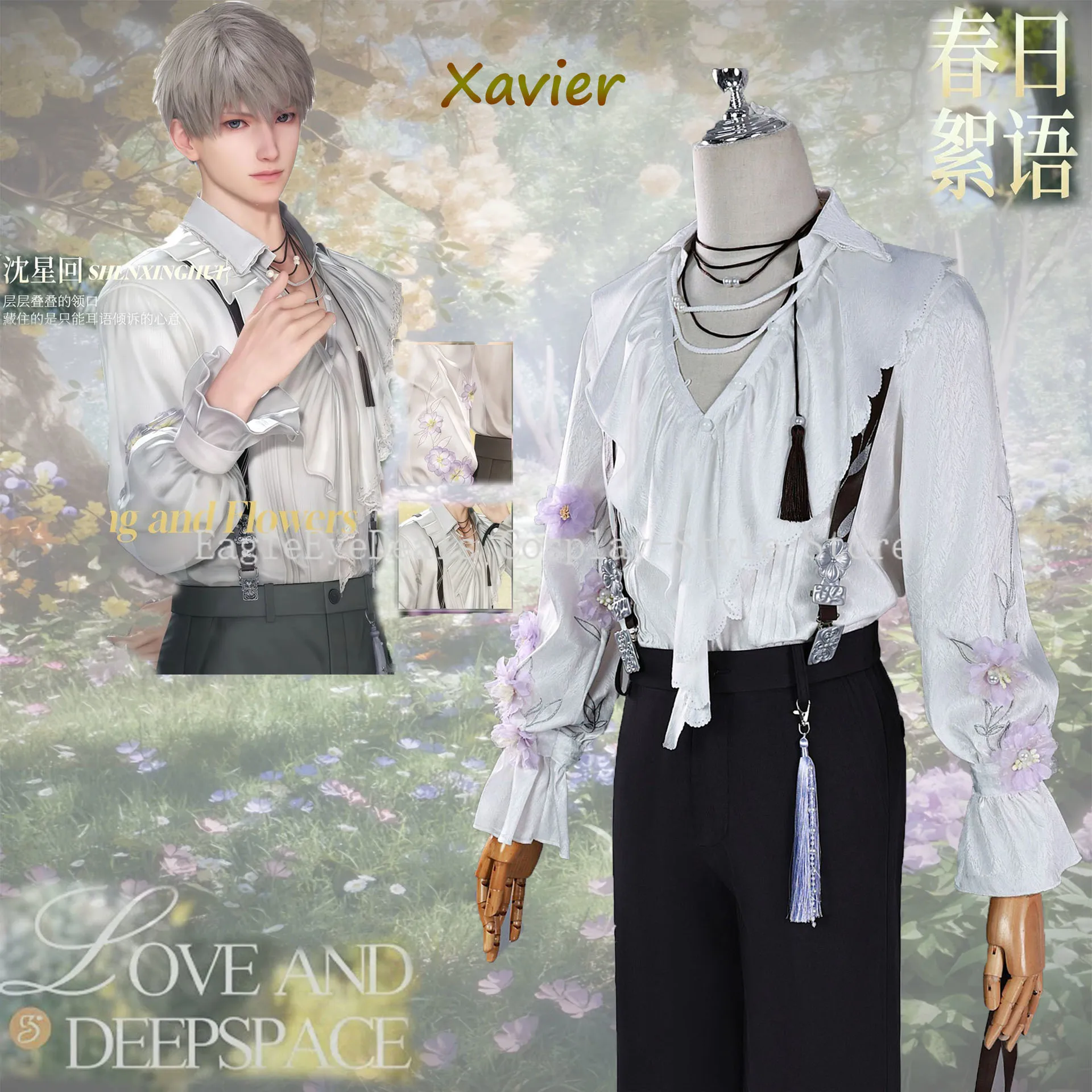 Amor y espacio profundo Rafayel Zayne Caleb Xavier Sylus disfraz de Cosplay Anime juego disfraces de Halloween adulto Unisex