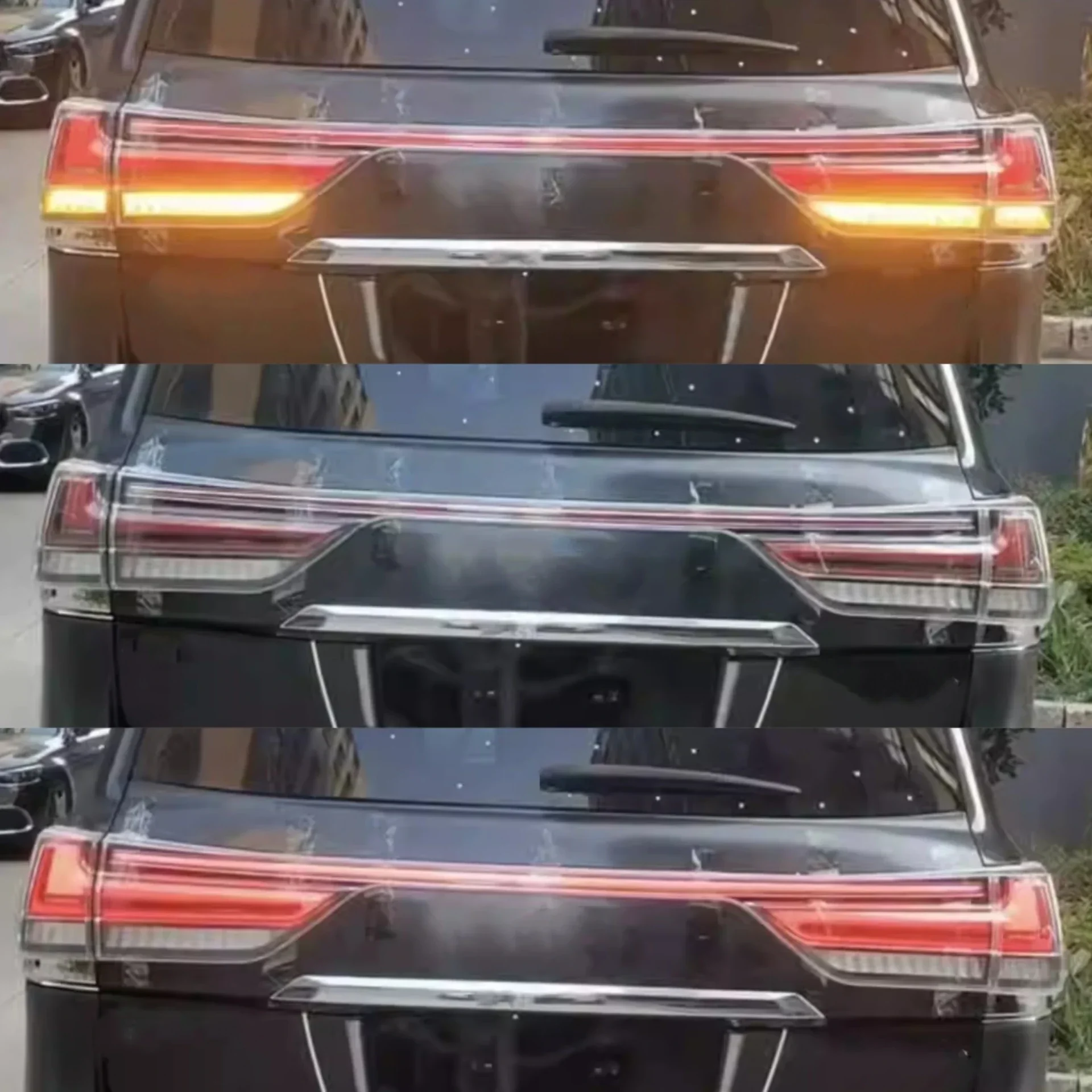 Led Taillight Assembly Through Lamp for Lexus LX570 Convert Turn Signal Brake Light Backup Light Auto Accessories