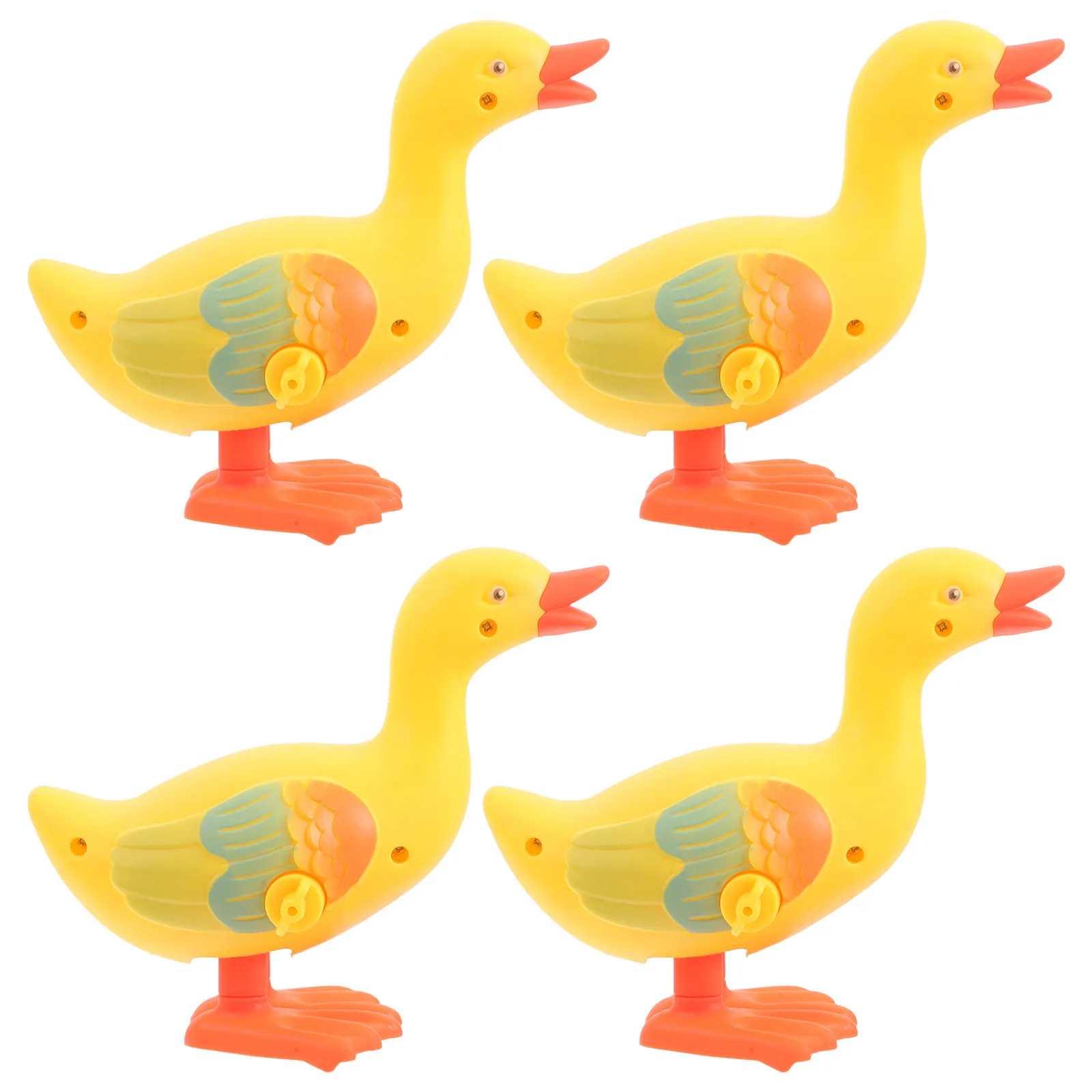 4Pcs Clockwork Wind Up Duck Jumping Hopping Outdoor Party Favor Stocking Kids Birthday Fun Wind Up Duck Toy Toddler Toy