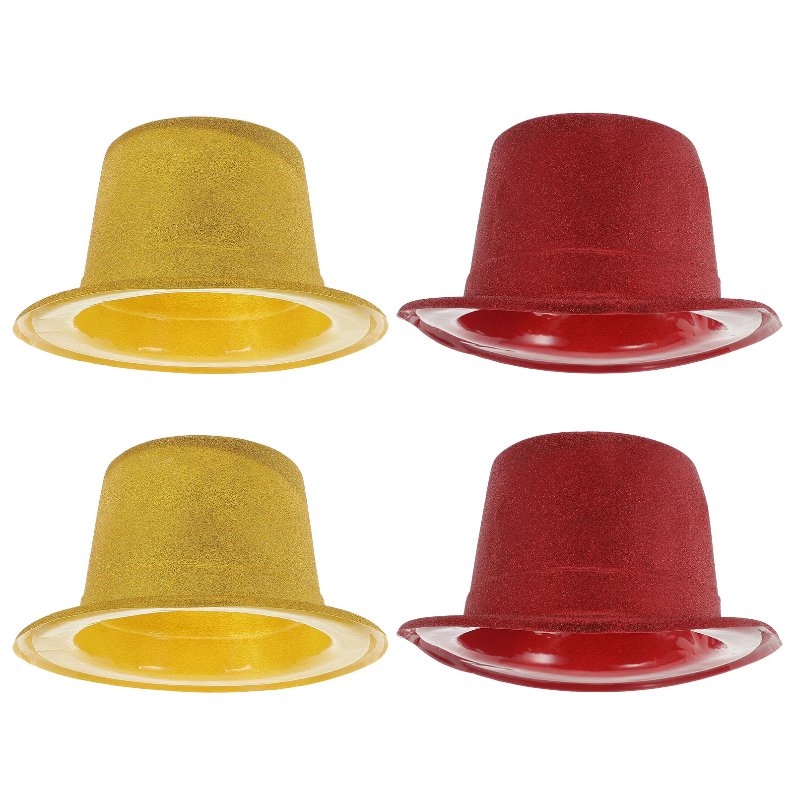 4 قطعة قبعات الترتر بريق الرائعة تألق حفلة الجاز قبعات عرض مسرحي الدعائم الديكور لأداء الرقص الترتر قبعة