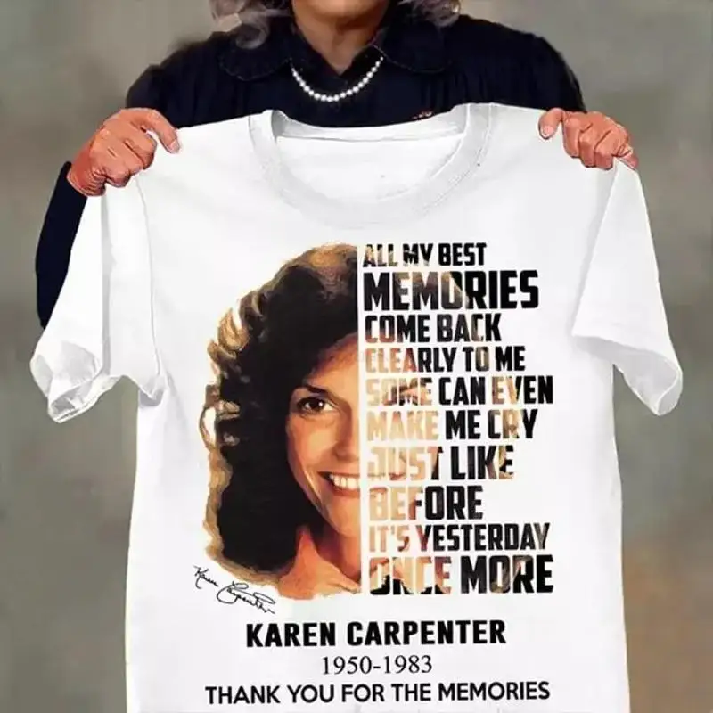 Футболка Карен Карпентер 1950 1983, спасибо за воспоминания, размер S 5XL ET1318