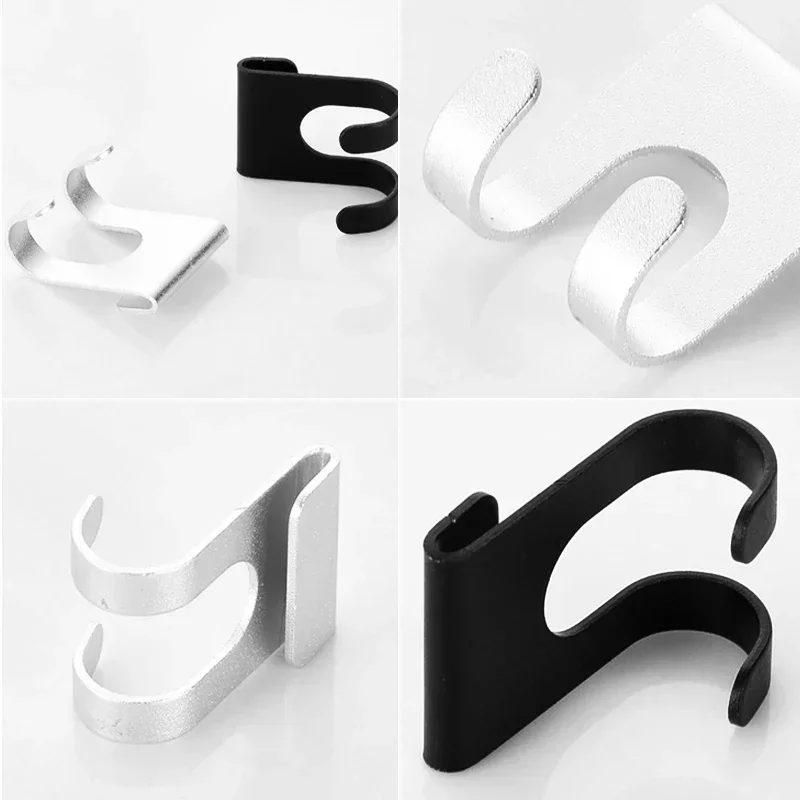 1pc Aluminum Hook Shower Glass Door Hook Free Hole Towel Rack Hanger Key Organizer plug Shaver Holder Rack Hook