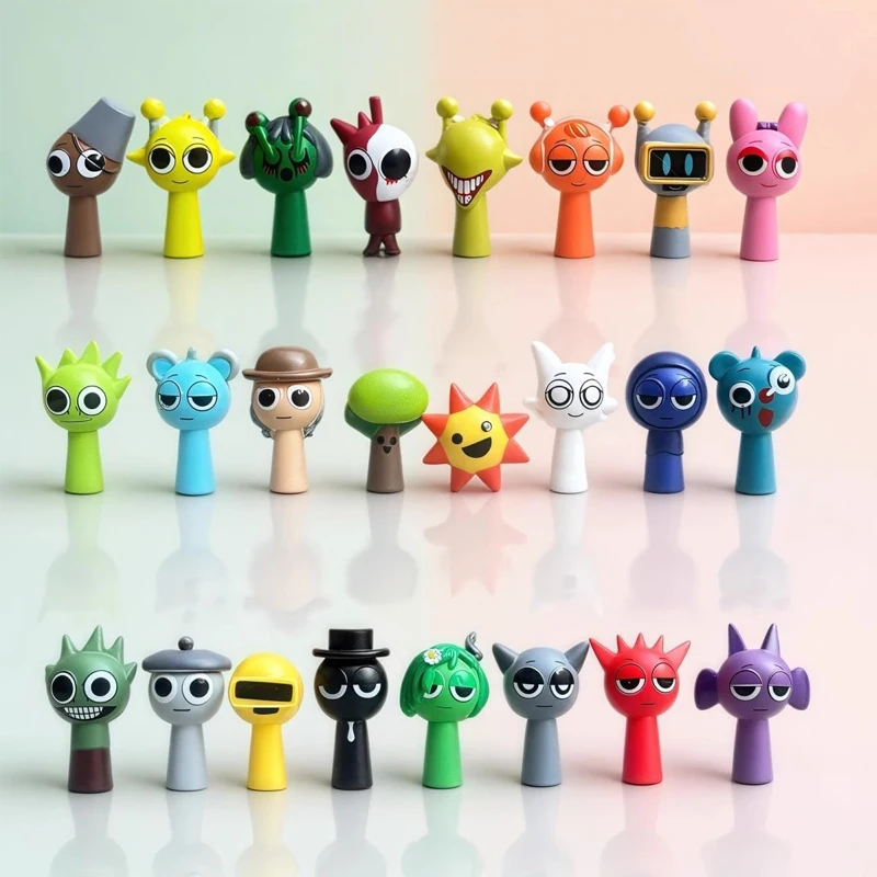 24 pièces Anime jeu Figure boîte aveugle Action Figurine poupée pendentif porte-clés Kits Collection Pvc modèle jouets en gros enfants cadeau