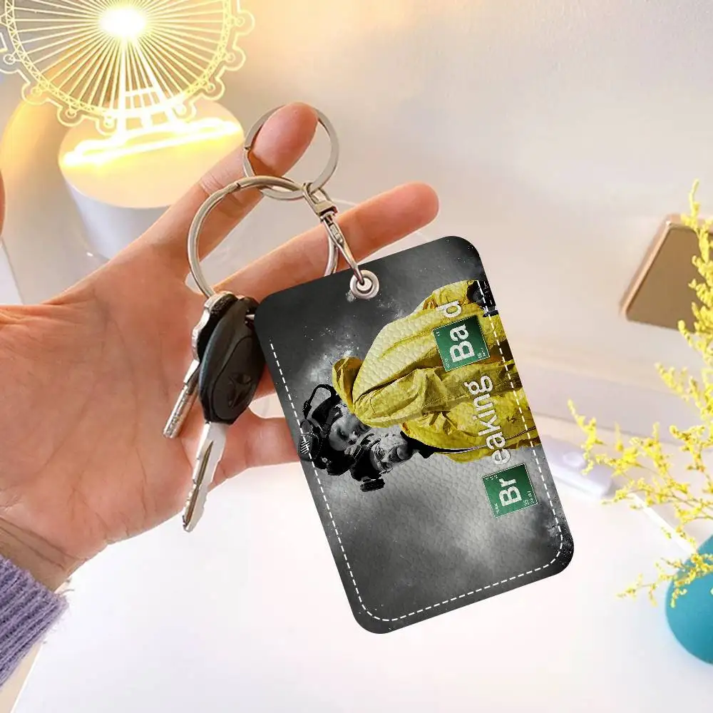 حامل بطاقة الوصول PU من فيلم الجريمة الكلاسيكي B-Breaking B-Bad Style مع سلسلة مفاتيح - حماية تنفيذية لبطاقة مترو الأنفاق البنكية #4