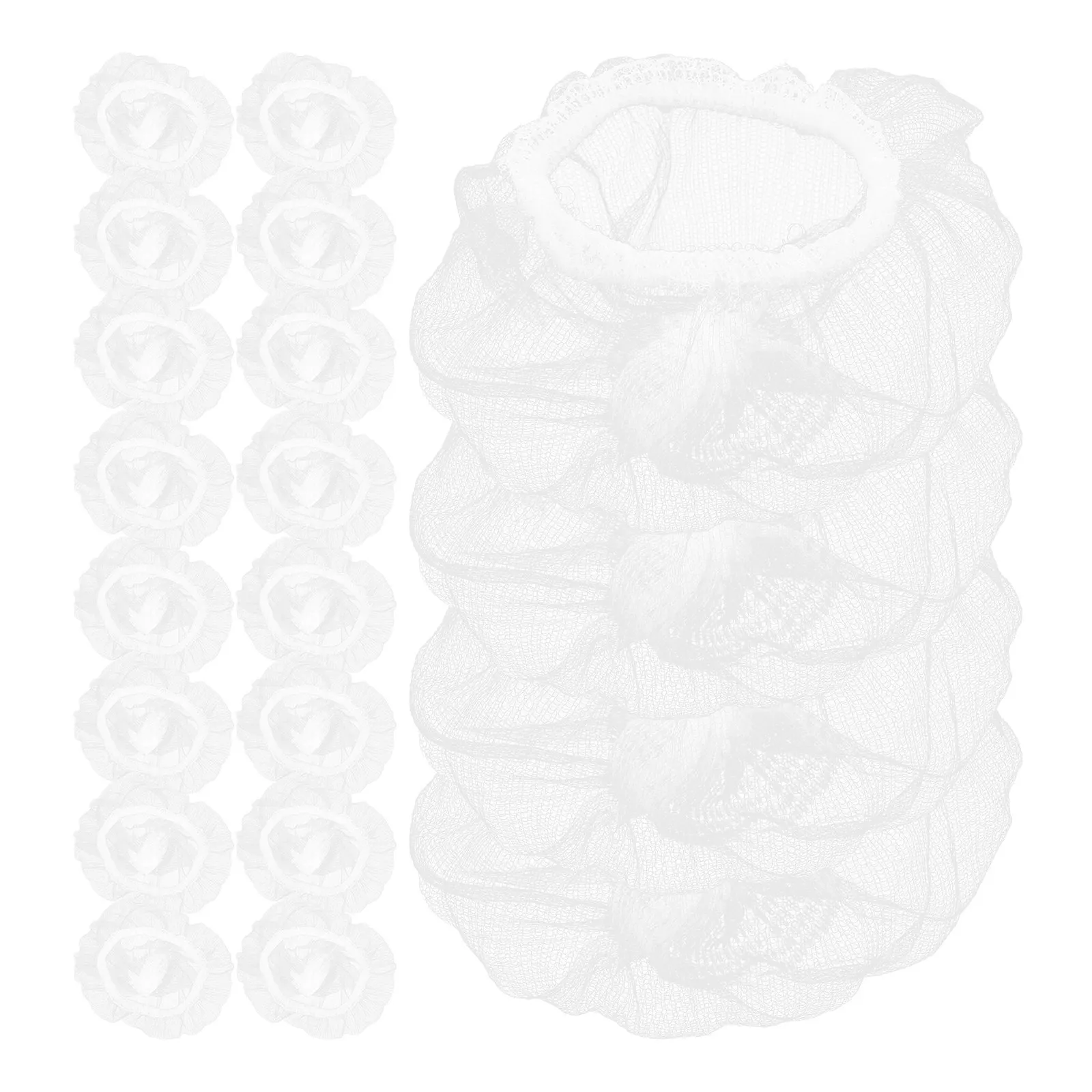 

100 шт. сетчатых мешков-фильтров для кухонной раковины, предотвращающих засоры, легко устанавливаемые, одноразовые, для слива в полу, сетчатые мешки-фильтры для раковины