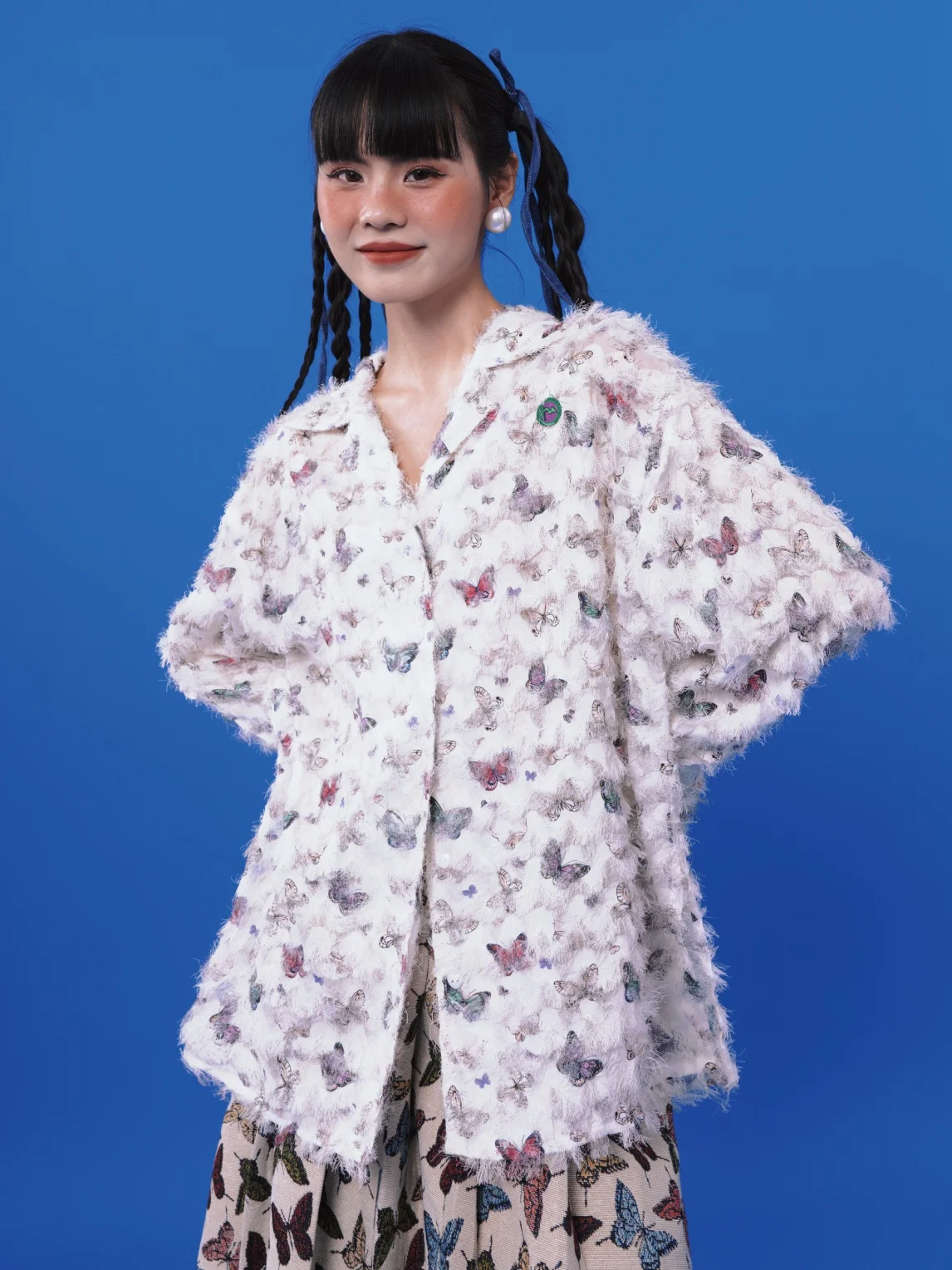 

Свободный длинный све с принтом irt и кисточками, женская мода, оригинальный дизайн, против морщин, весна-осень ex