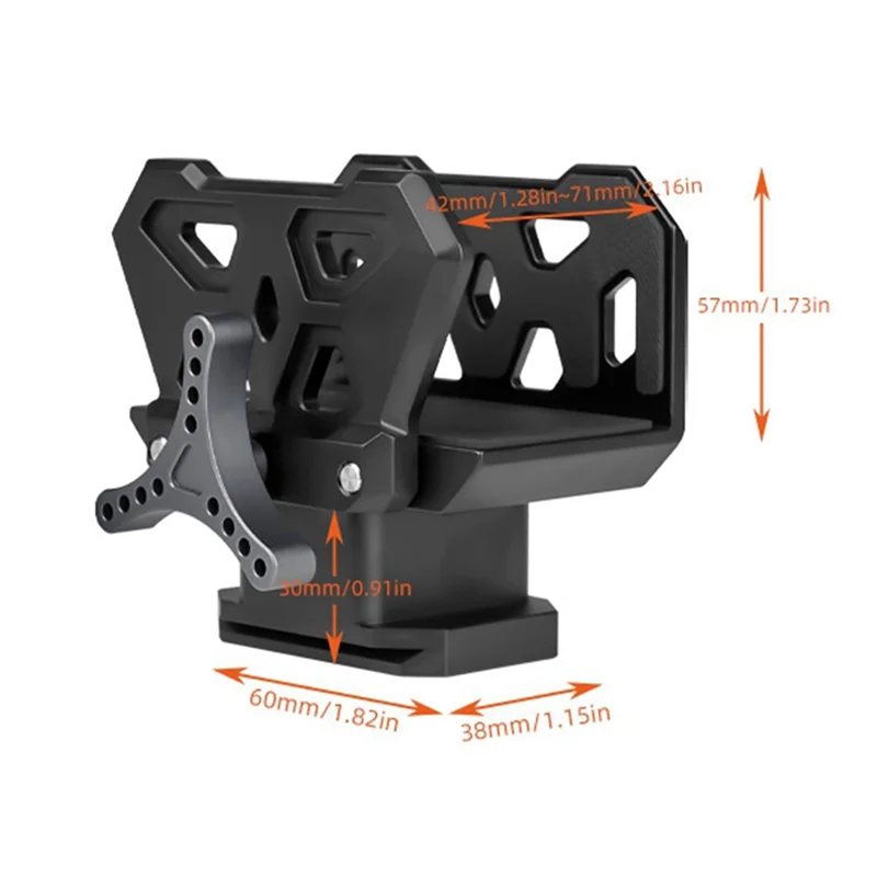 AT02-Professional Saddle Clip Adapter Tripod Bracket Vise Clamp Outdoor Bracket Adapts To3/8 Inch Thread Easy Installation