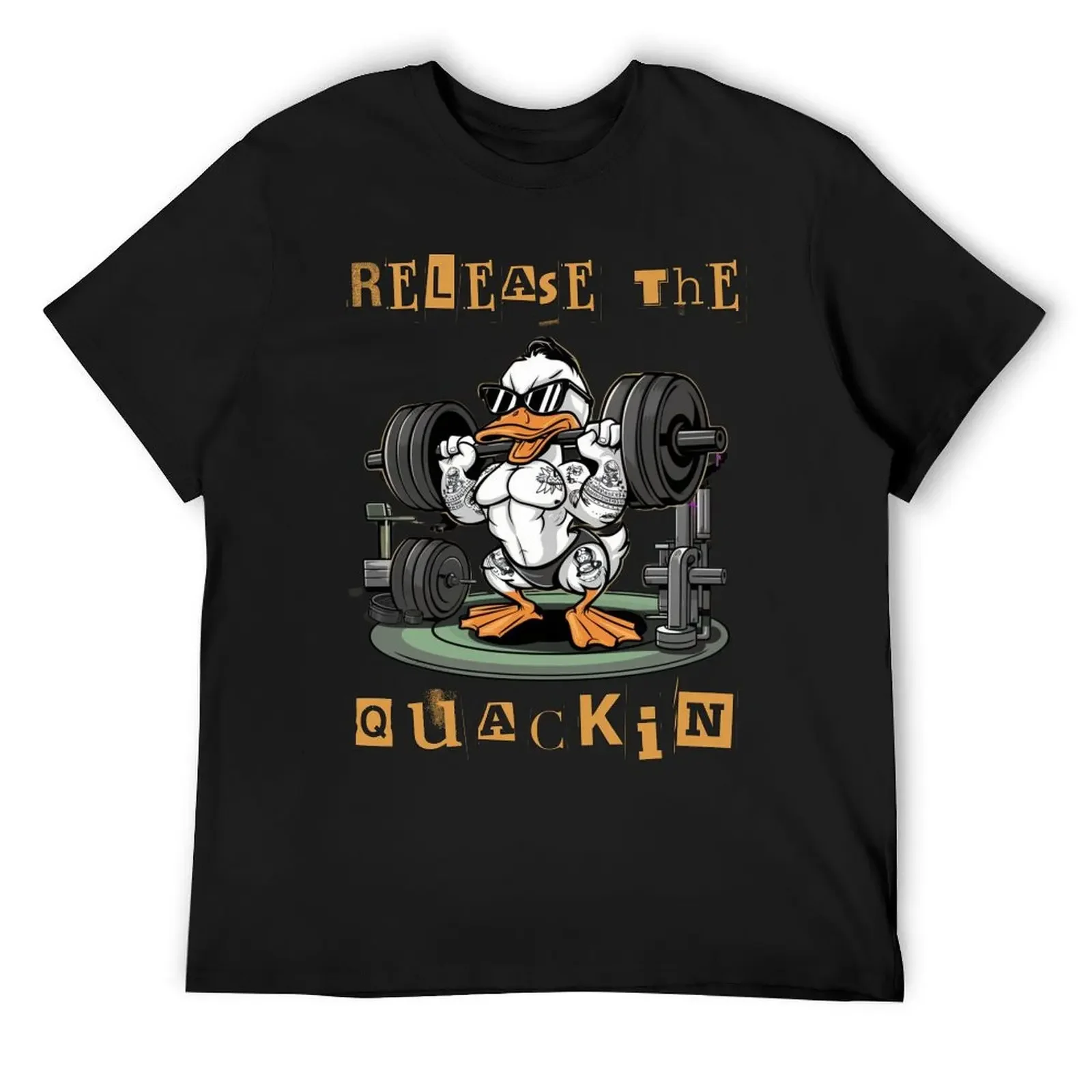 

Strong Duck Gym Outfits Gym Lover T-Shirt blue archive for a boy anime stuff valentines clothes slim fit t shirts for men