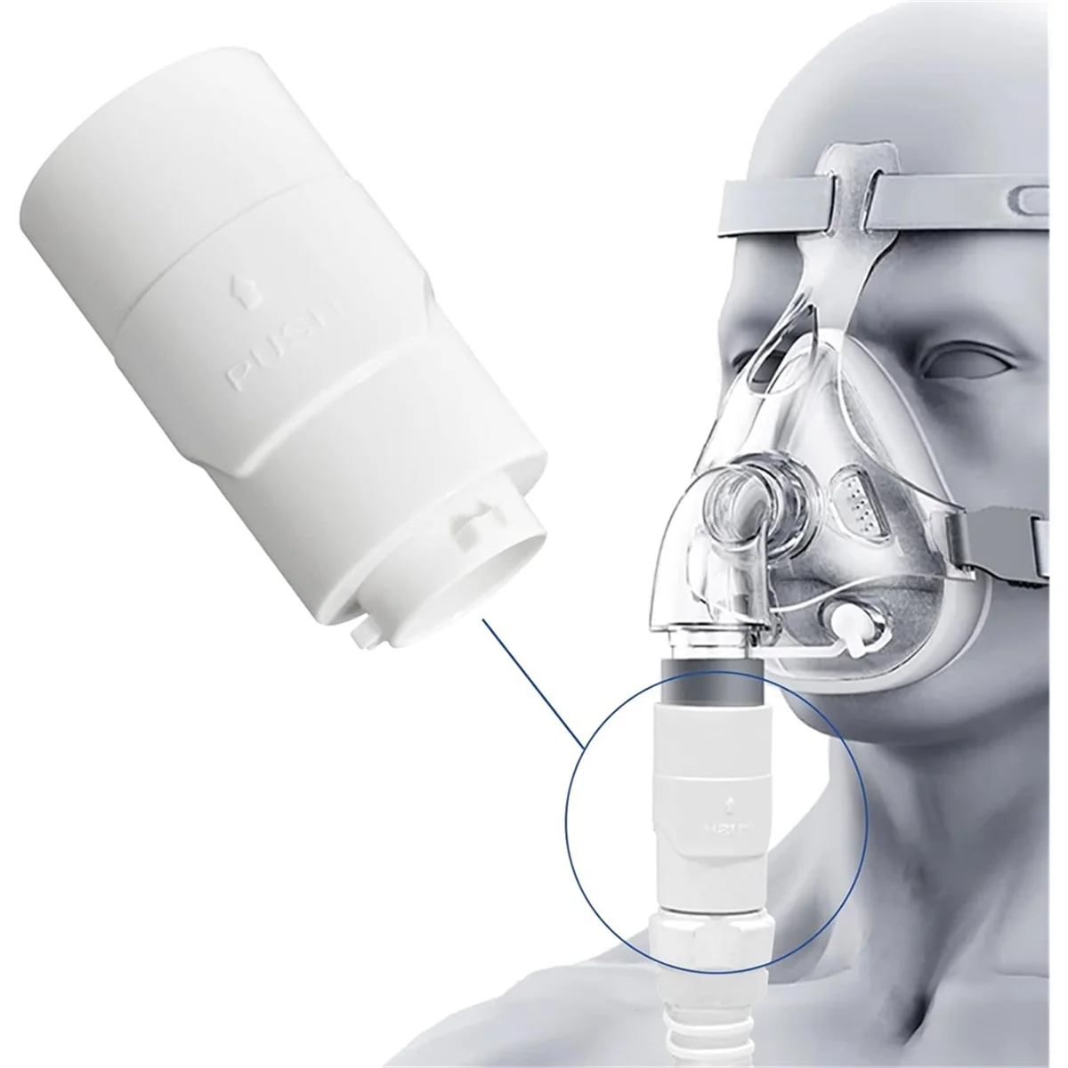 

ABNJ 2 шт. адаптер шланга CPAP для адаптера шланга Airmini, адаптер хода трубки для подключения любых диаметров маски 22 мм