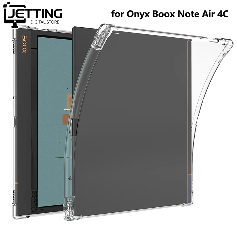 Clear TPU Back Cover For Onyx Boox Note Air 4 C 4C Case Pencil Holder Shockproof Protector Shell Transparent Flexible Soft Cover