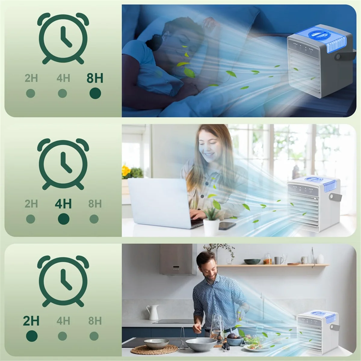 FZFZ, USB 개인용 미니 에어컨, 미스트 기능이 있는 증발식 공기 냉각기, 방, 텐트, 자동차용