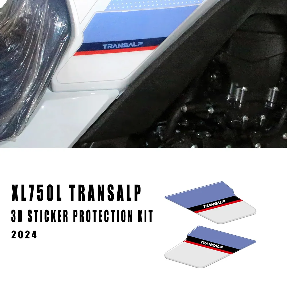 Side Tank pad 3D Sticker Tank Pad Tank Protection For XL750 Transalp 2023 2024