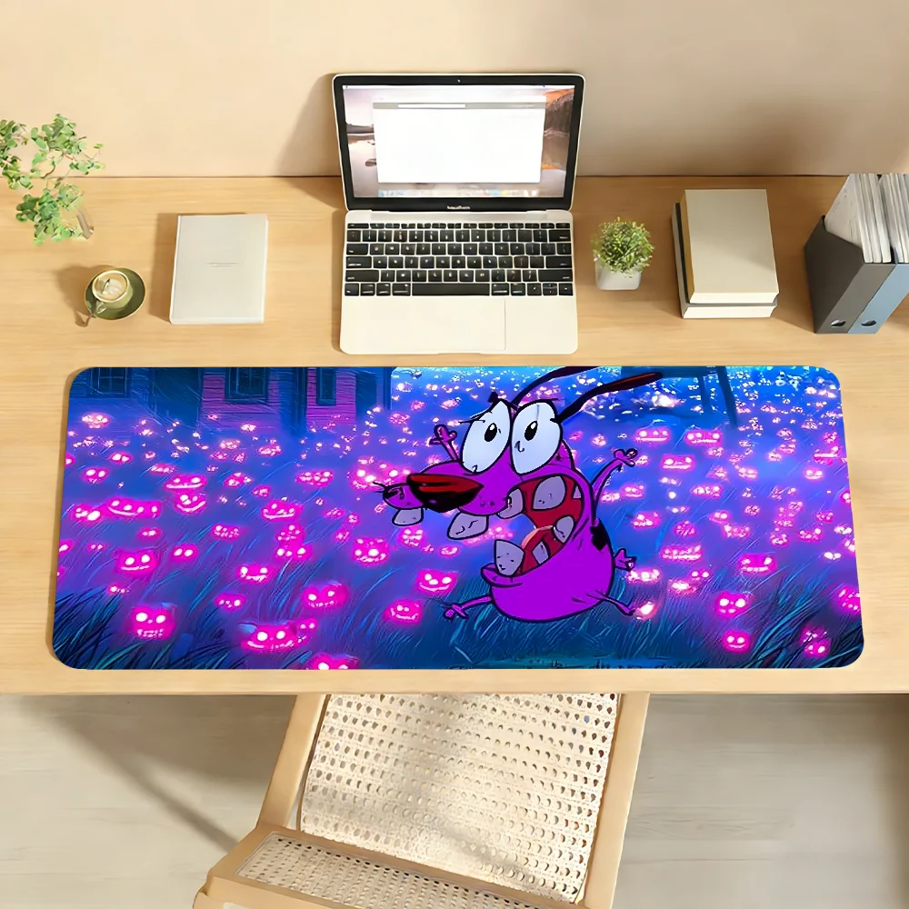 C-Courage The C-Cowardly D-Dog Mauspad, rutschfeste Schreibtischunterlage, PC-Laptop-Zubehör, Gummi, Bürotastatur, groß, Gamer-Dekoration