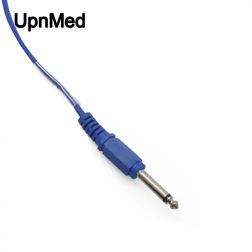 Venda quente faca elétrica placa negativa conexão cabo linha loop para eletrocautério azul 6.35plug