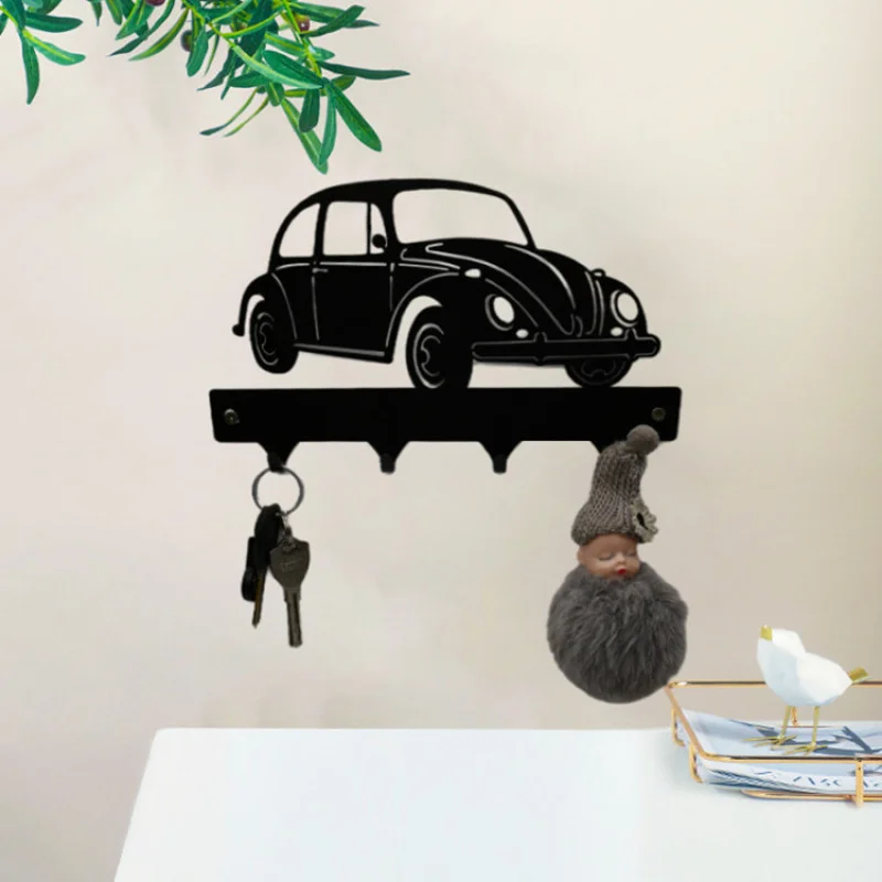 Creative Fashion Simple Wall Hanging Living Room Bedroom Background Wall Decoration Pendant Iron Art Crafts Key Hook Decorative