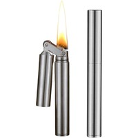 New Brass Kerosene Nunchaku Lighter Windproof Mini Retro Grinding Wheel Ignition Flint Fireless Men's Smoking Toy Gift