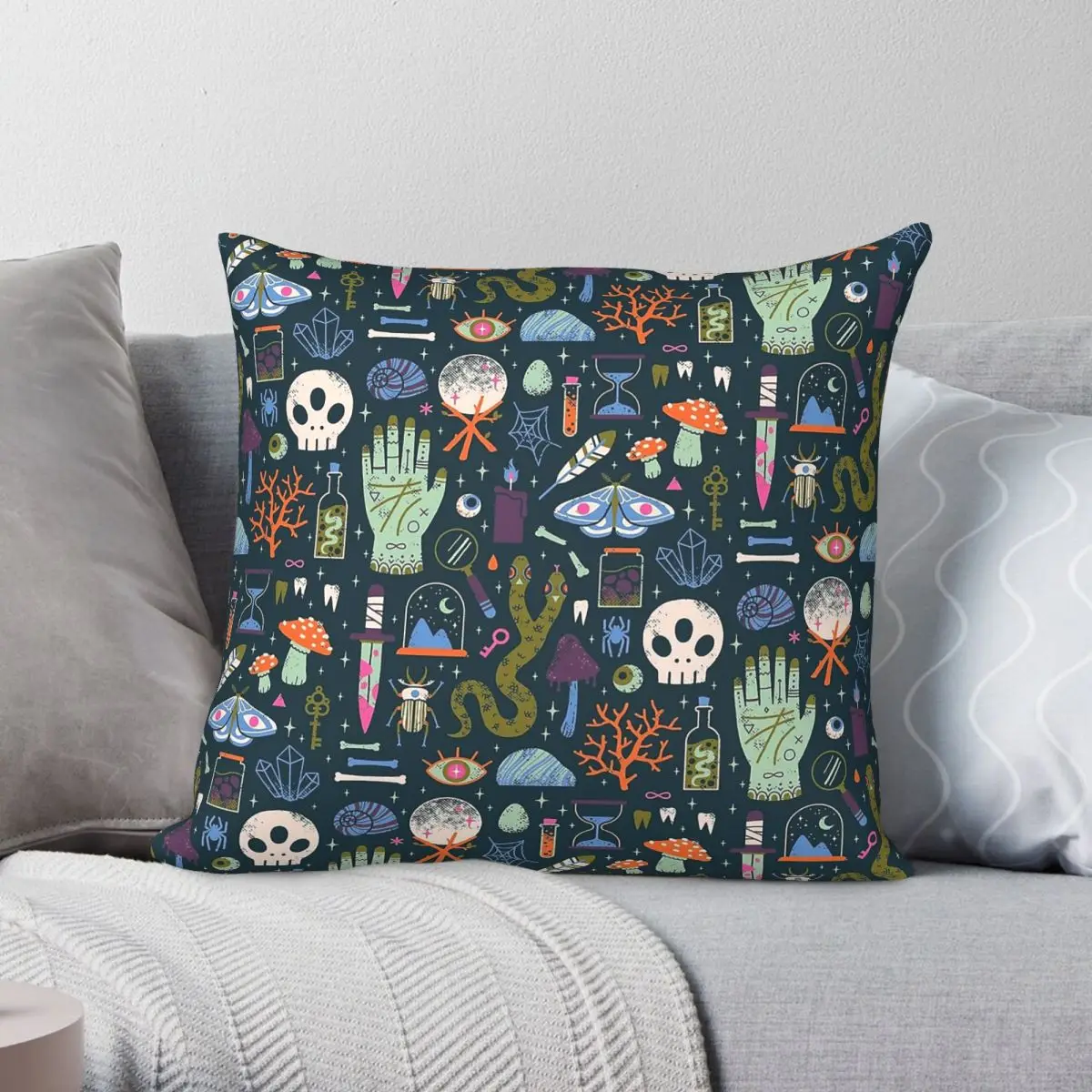 Cabinets Of Curiosities Square Pillowcase Polyester Linen Velvet Printed Zip Decorative Throw Pillow Case Home Cushion Cover 18