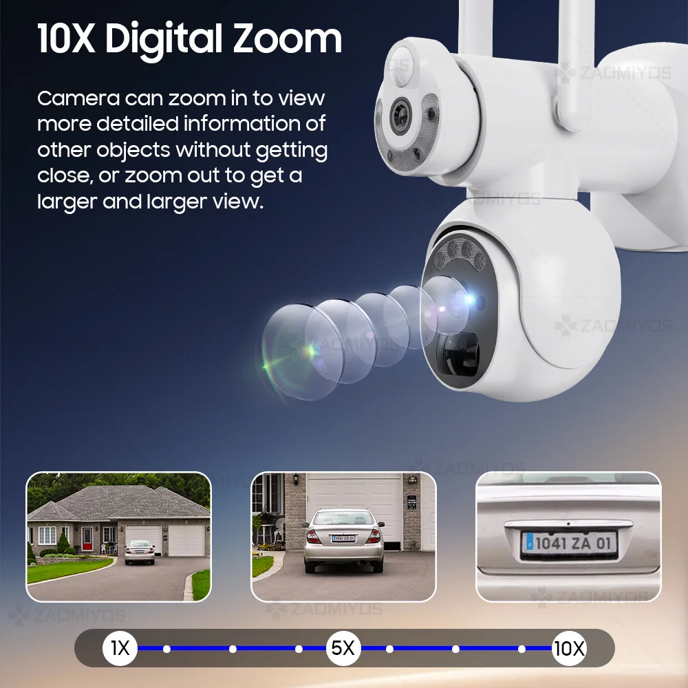 ZAOMIYOS 6MP 4G SIM Solar Camera 3K Dual Lens/View WIFI Wireless IP Camera PTZ Outdoor PIR Security Night Vision Surveillance