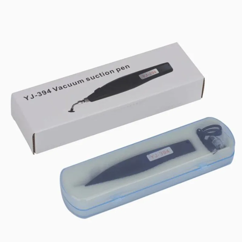 ESD Safe Pickup Tool for Wafer/IC/Chip/SMD Components with Replaceable Tips & Multiple Nozzles-Anti-Static Vacuum Suction Pen