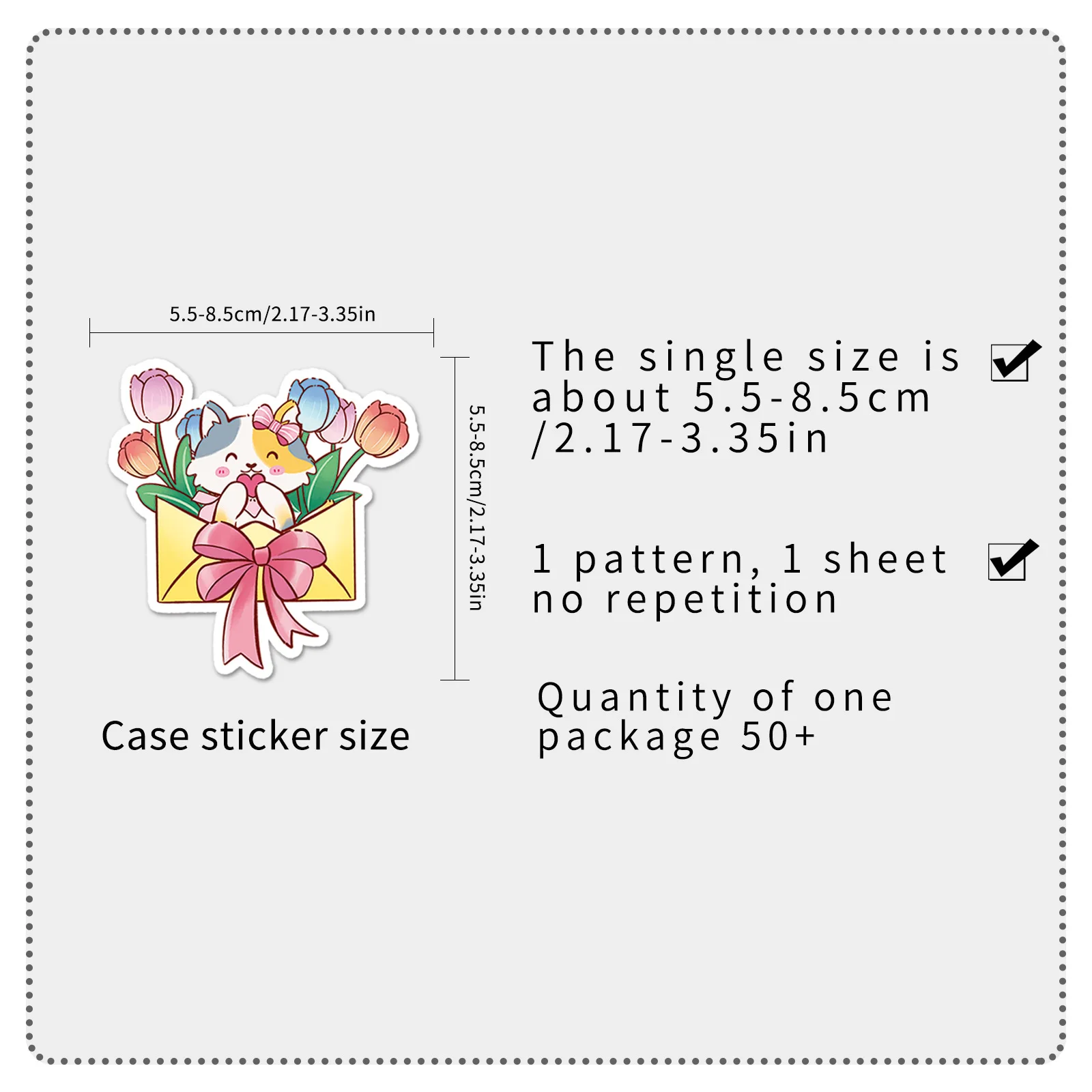 50-100PCS Spring Cat Graffiti Stickers Cartoon Cute Waterproof Decals for Water Bottle Little Mochi Notebook Phone DIY Craft