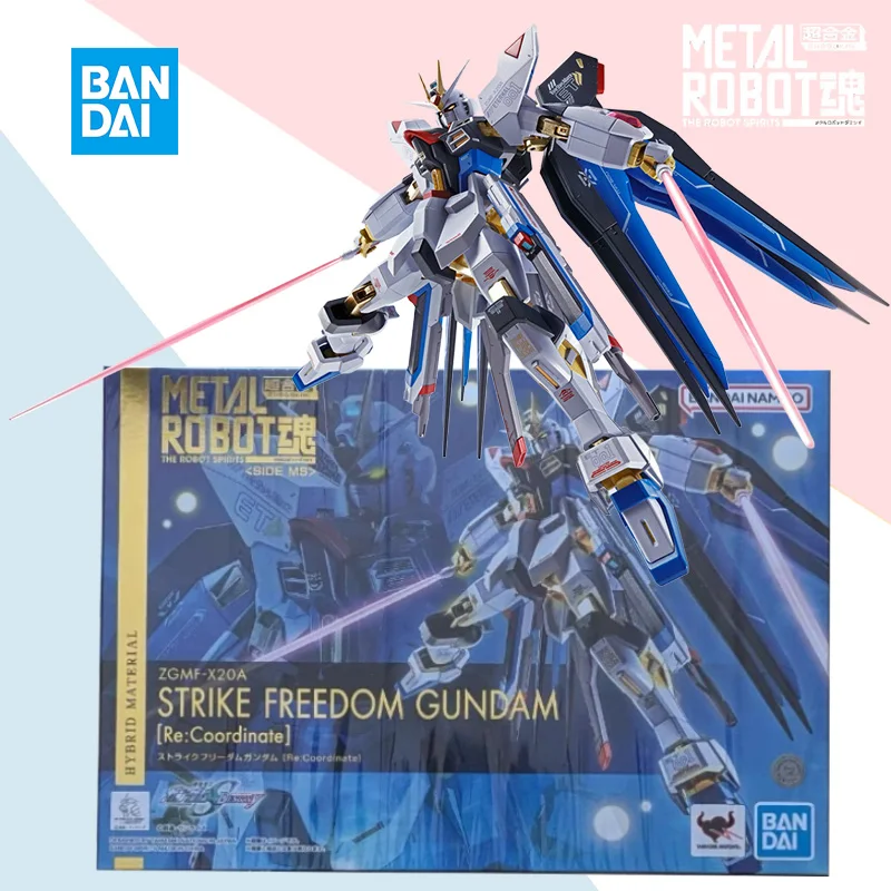 

Original Bandai METAL ROBOT ZGMF-X20A STRIKE FREEDOM GUNDAM Re:Coordinate Action Figure Assembly Model Ornaments Collection Gift