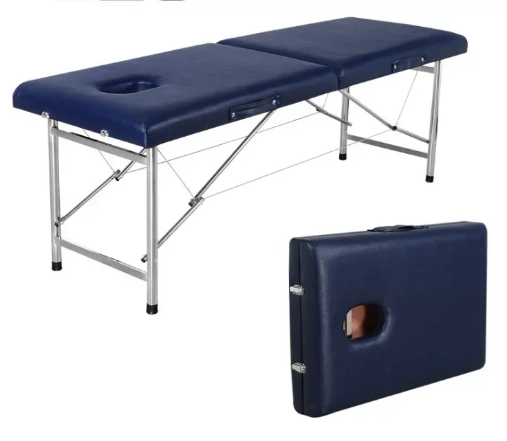 professional Portable foldable stainless steel soft and comfortable cheap Beauty salon bed massage  bed table