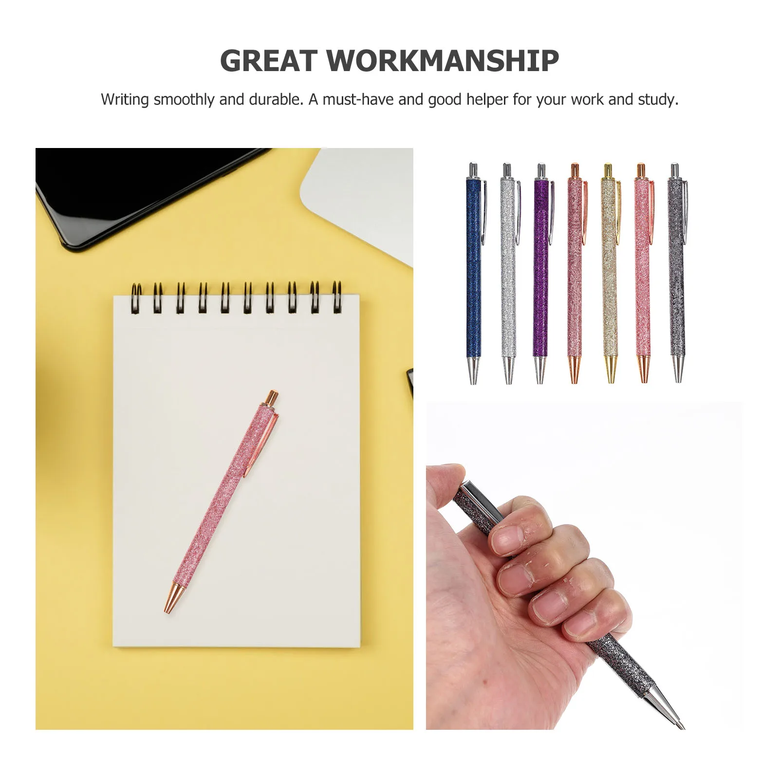

7 шт. шариковая ручка креативные стильные декоративные офисные ручки портативные ручки для письма гладкая долговечная шариковая ручка