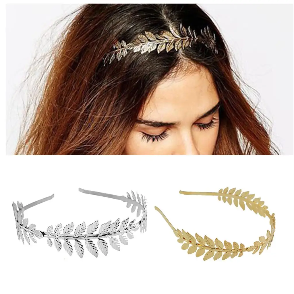 Bohemian Vintage Leaf Branch Dainty Bridal Hair Crown Head Dress Alice Band Tiara Headdress Party Prom Headdress