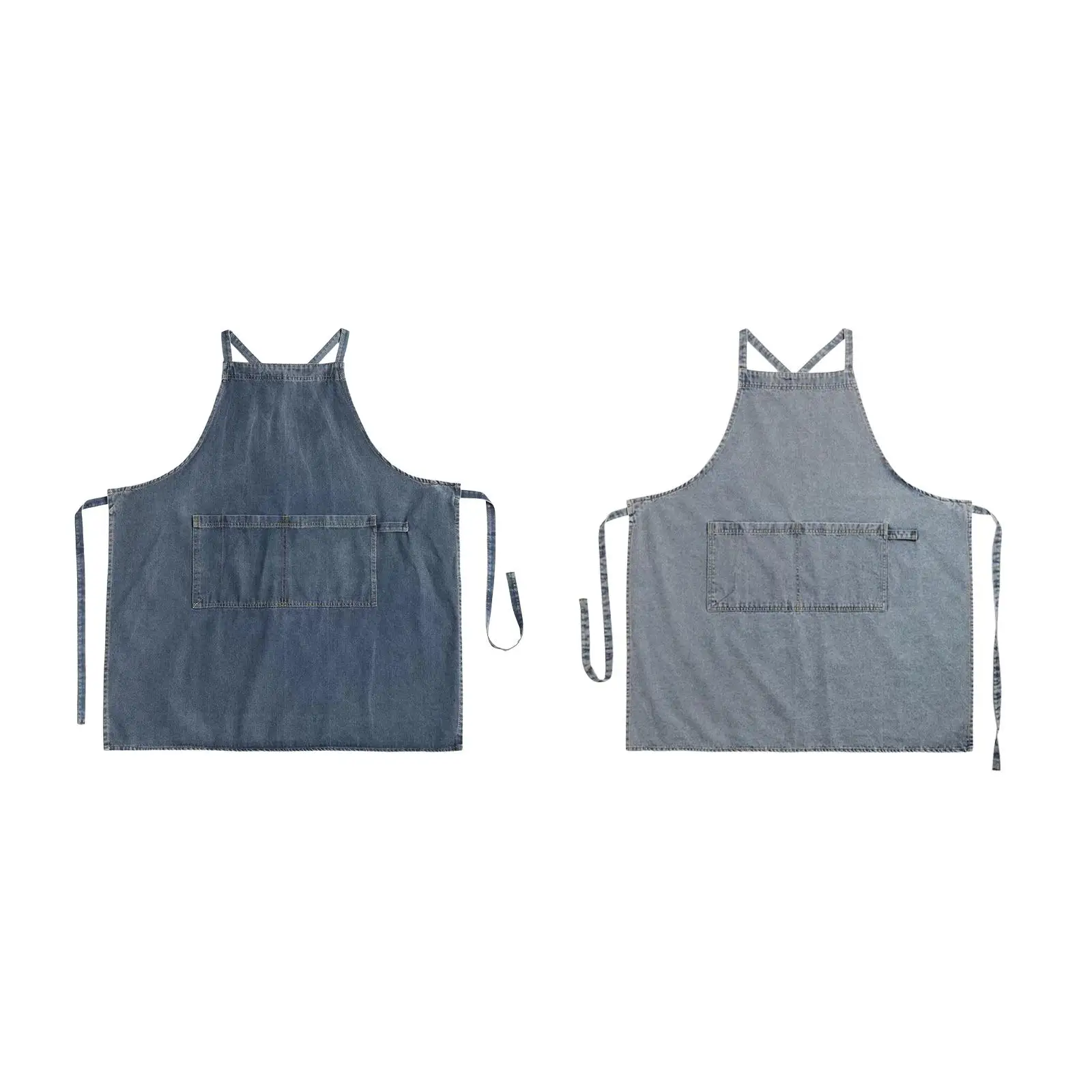 Thickened Canvas Apron with Large Pockets for Men Women Woodworking Gardening