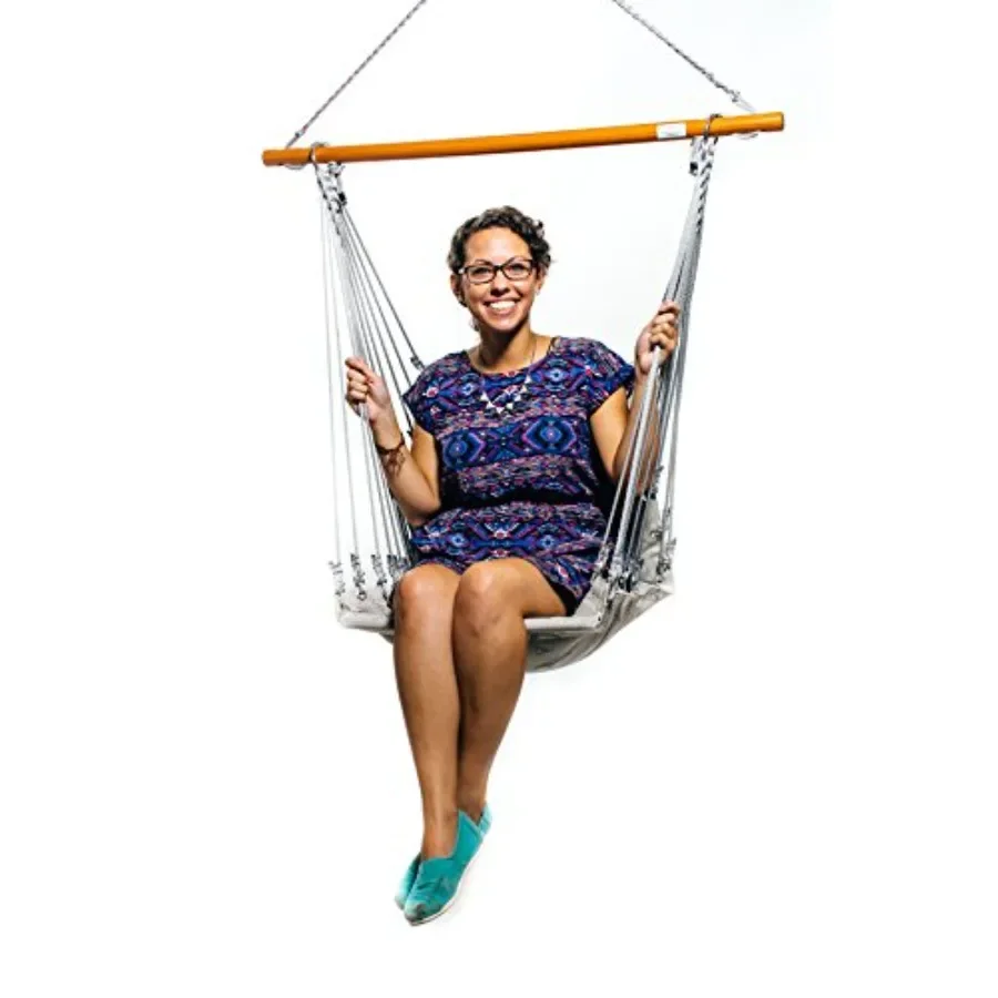 Hammock Swing for outdoor relaxation, made of durable polyester fabric in navy blue with enhanced weight capacity and UV resist