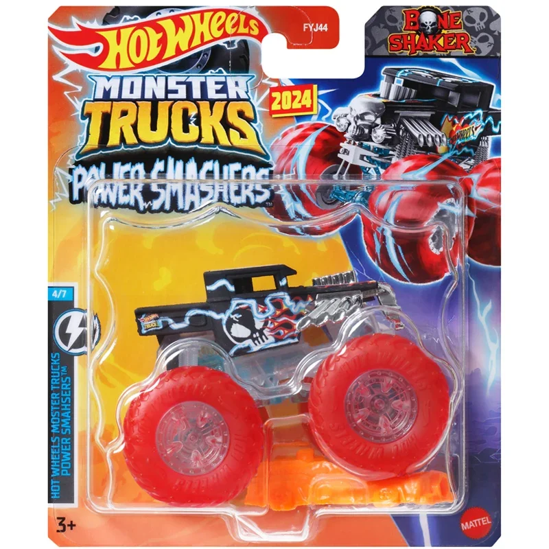 Official Hot Wheels Monster Trucks Car Boys Toys 1/64 Diecast Rhinomite Gunster Snake Bite Humvee Bone Shaker Model Birhday Gift