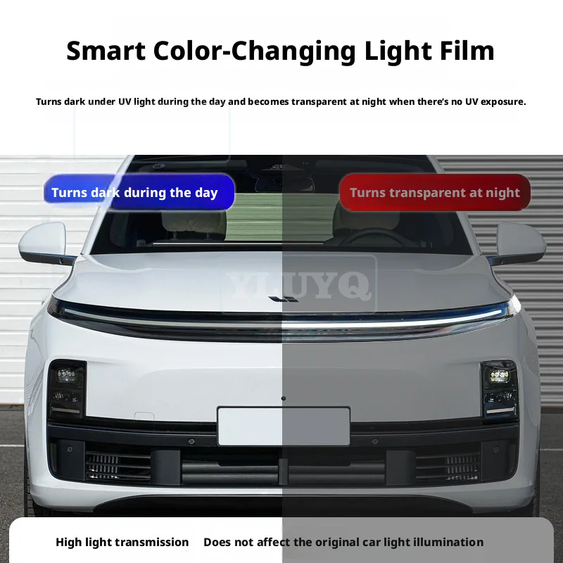 For LIXIANG L9 L8 L7 Light-Control Color-Changing Headlight Film Front and Rear Light Film TPU Taillight Film Car Stickers