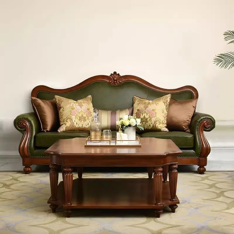 Black label coffee table Chinese antique American retro antique coffee table