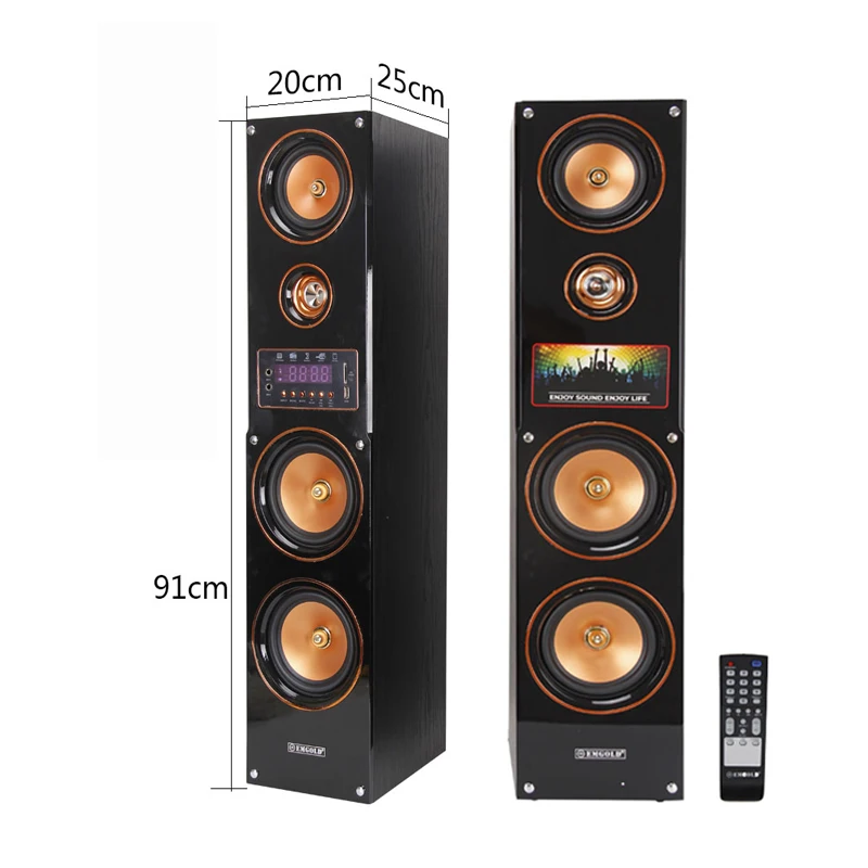 

200W 6.5 Inch High-power Floor-standing Three-way Speaker with Dual Bass Home Theater Hifi Fever KTV Speaker High Fidelity audio