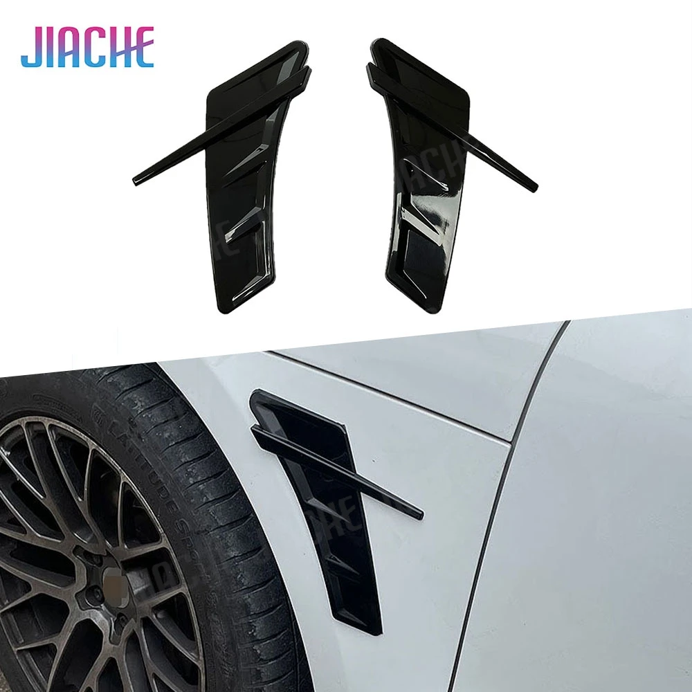 

2pcs/set ABS Carbon Look Front Fenders Side Air Vent Trims Covers For Universal Car Front Bumper Air Vent Car Bodykit