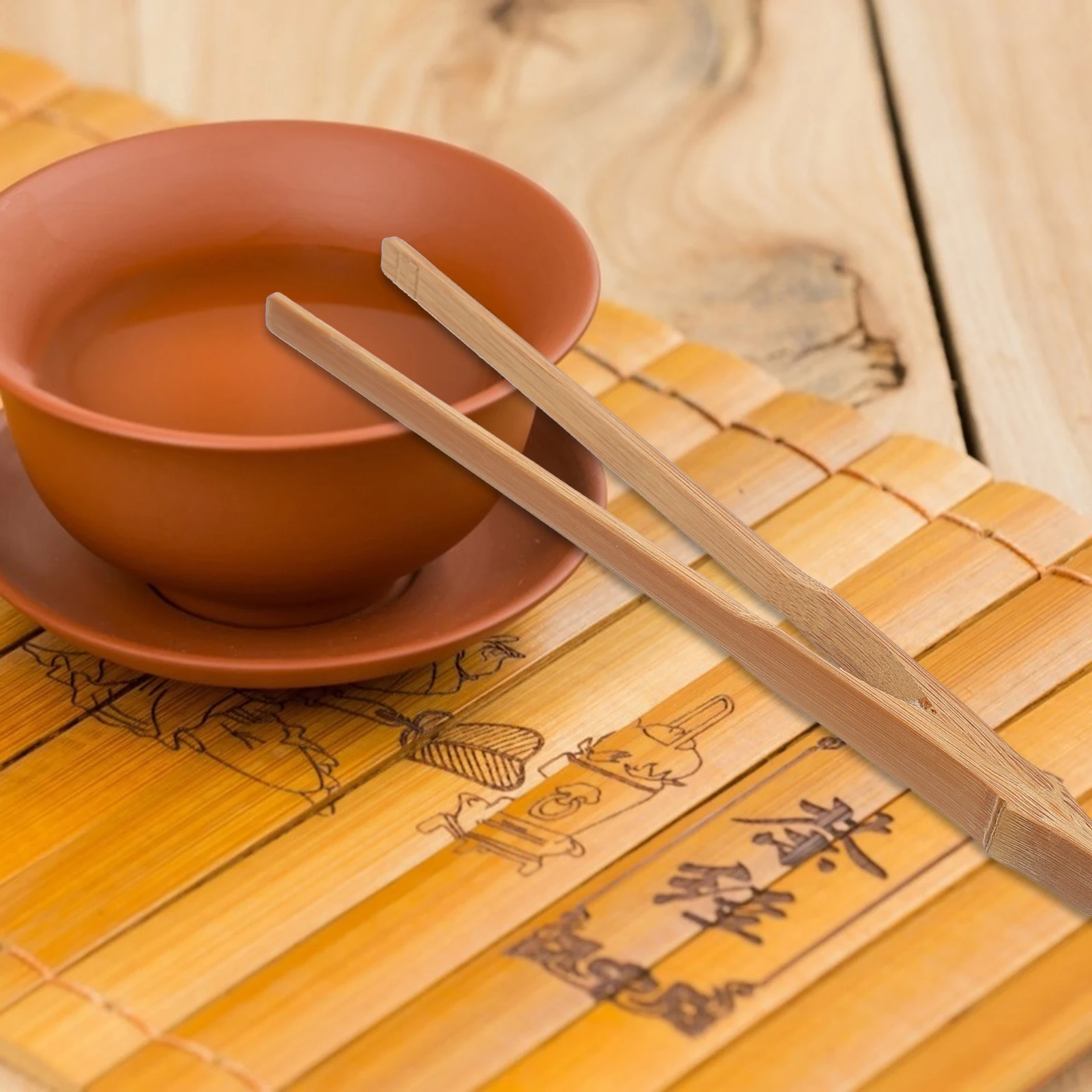 

Tea Ceremony Bamboo Clip Buffet BBQ Tool Kitchen Tong Coffee Bag Food Steak Clamp