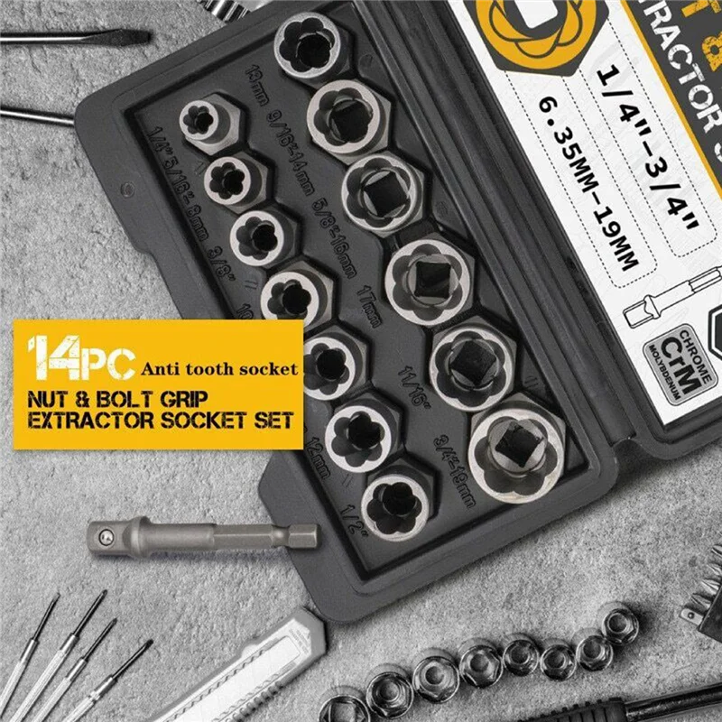 Nut Extractor Socket Screw Nut Extractor Remover Socket Tool Automotive Supplies
