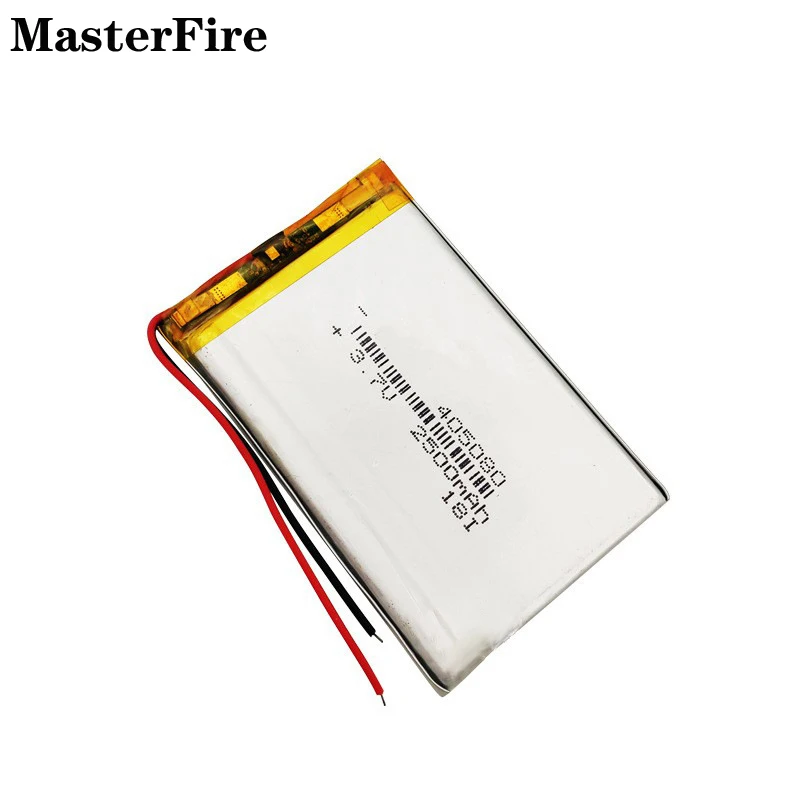 

3.7V 2500mah Rechargeable Lithium Polymer Battery 405080 for Hand Warmer Camping Light Power Bank E-book Tablet PC MID Batteries