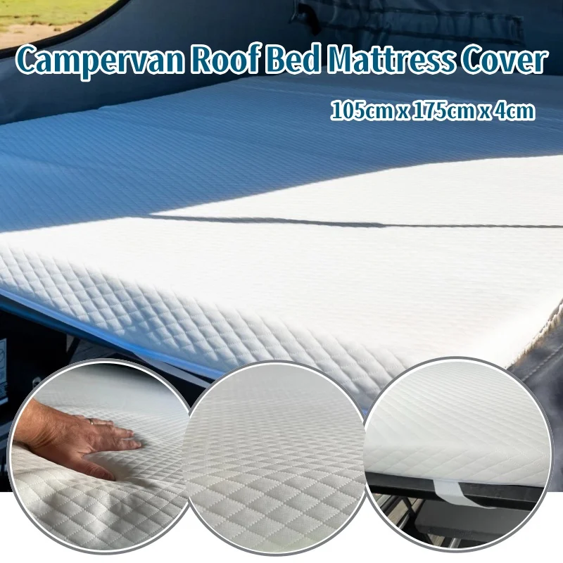 Campervan Roof Full Bed Mattress Cover With Zipper Breathable Washable Memory Foam Padded Outer Cover For Camper Truck Trailer