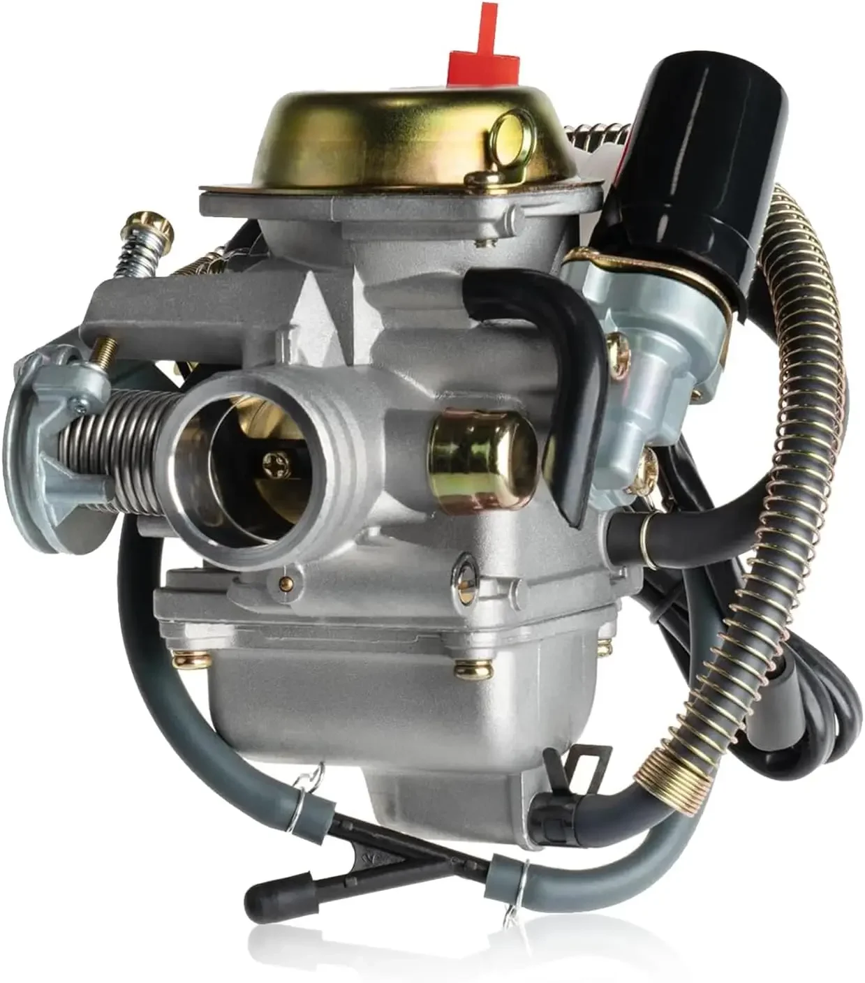 Carburador GY6 de 24 mm para motores de 4 tiempos de 125 cc y 150 cc, compatible con 152QMJ 157QMI, para motocicletas, scooters, ATV y Go Kart, carburador PD24J