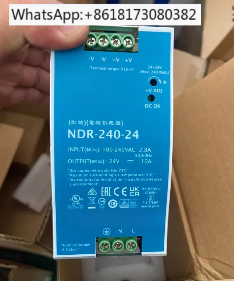 

High-Precision NDR-240-24 Switching Power Supply 24V 10A 240W DIN Rail Mounted Power Supply
