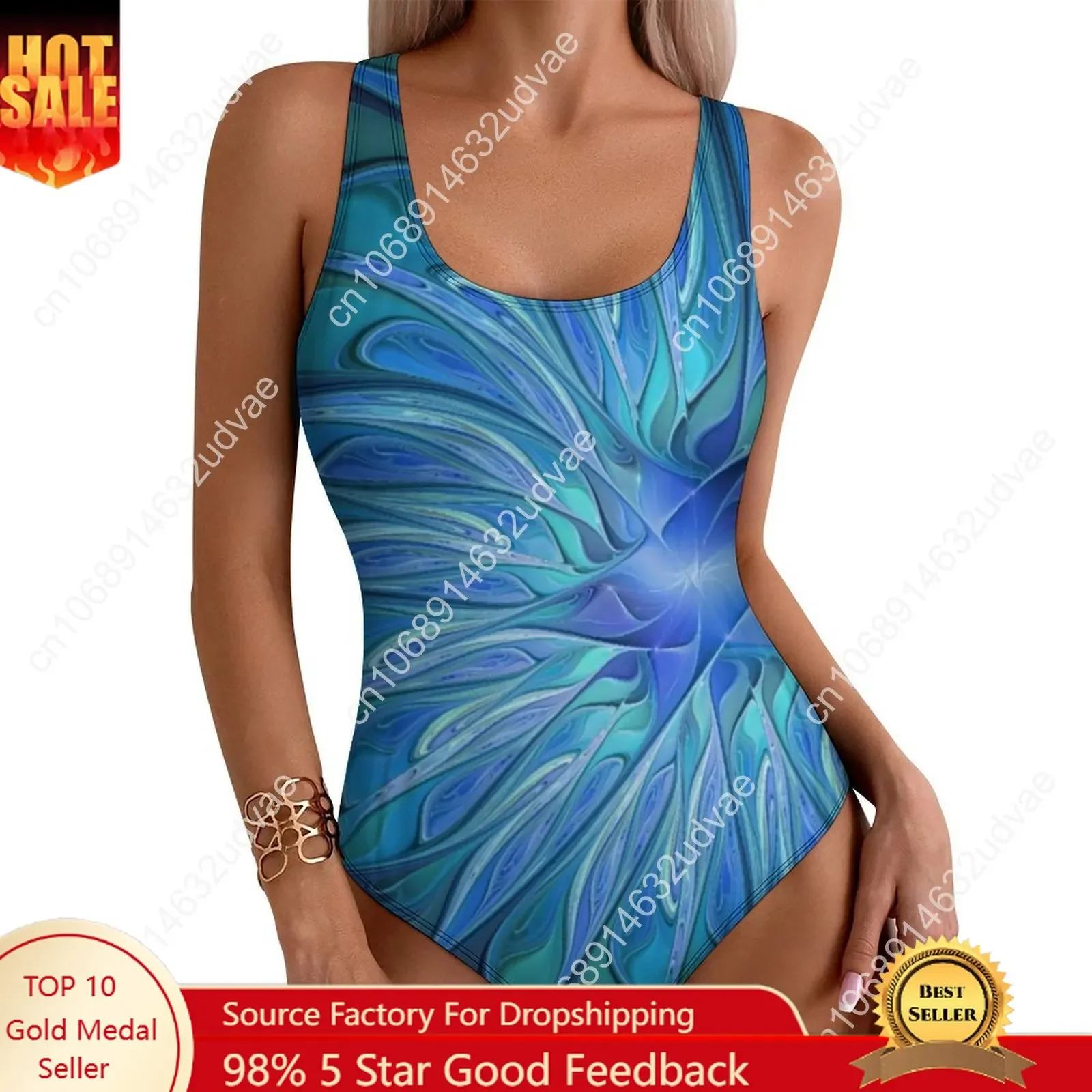 

Abstract Floral Swimsuit Flower Fantasy Swimwear One-Piece Fitness Bodysuit Hollow Out Monokini Women Push Up Sexy Beach Wear