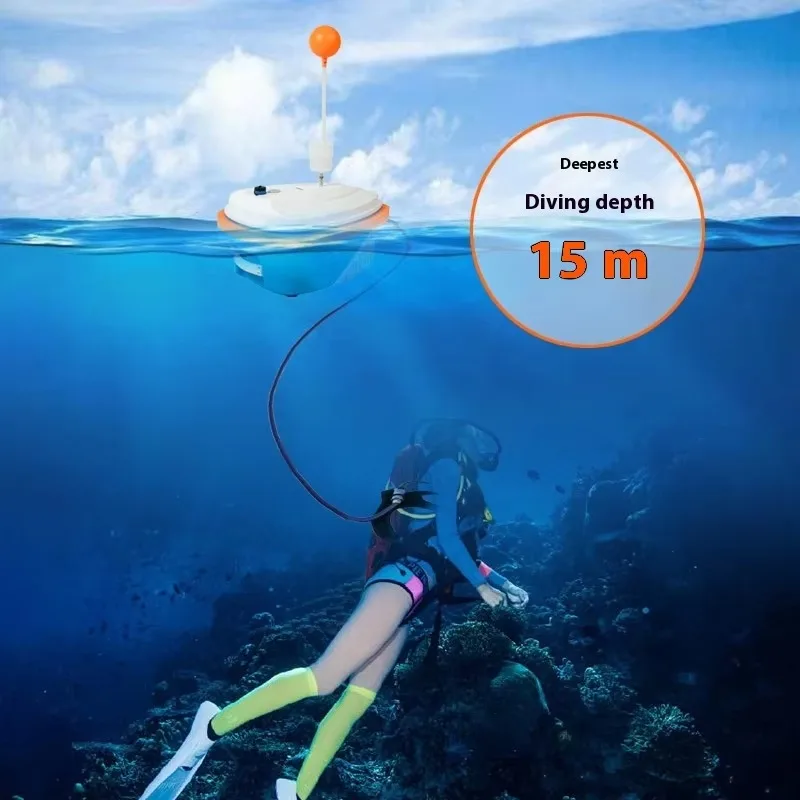 

Портативный подводный вентилятор для подводного плавания, полный набор, 7-часовая дыхательная машина для искусственного рыбного жабра для дайвинга