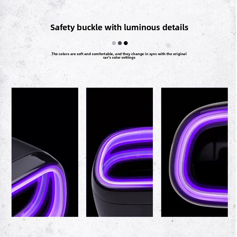 For Mercedes LED Seat Belt Buckle Cover Ambient Light W205 W206 GLC X253 C253 Safet Button Decoration Lamp Interior Accessory