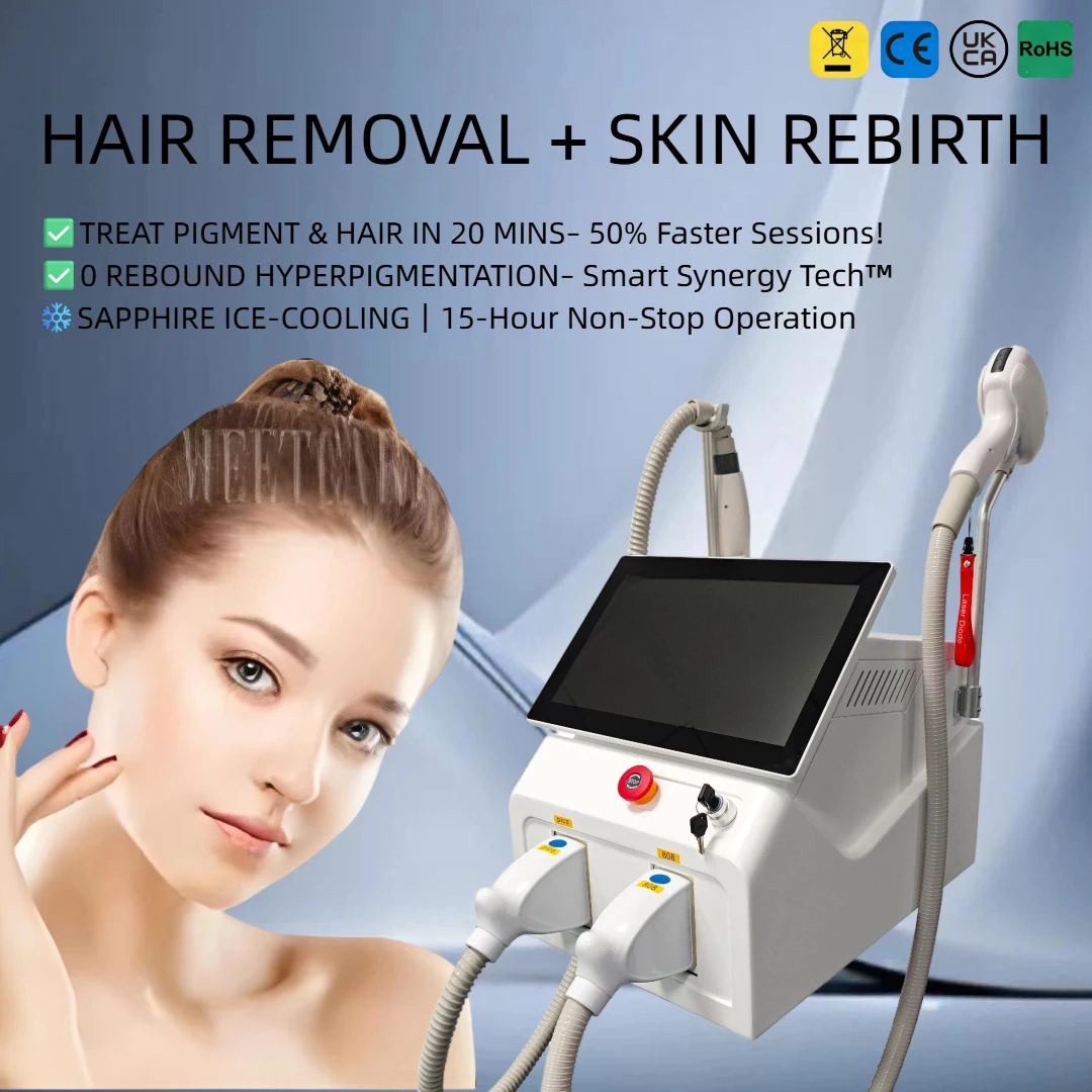 

2026 2 in 1 painless 4000W Soprano Titanium Ice Platinum Diode 755 808 1064nm 4 wavelength laser machine