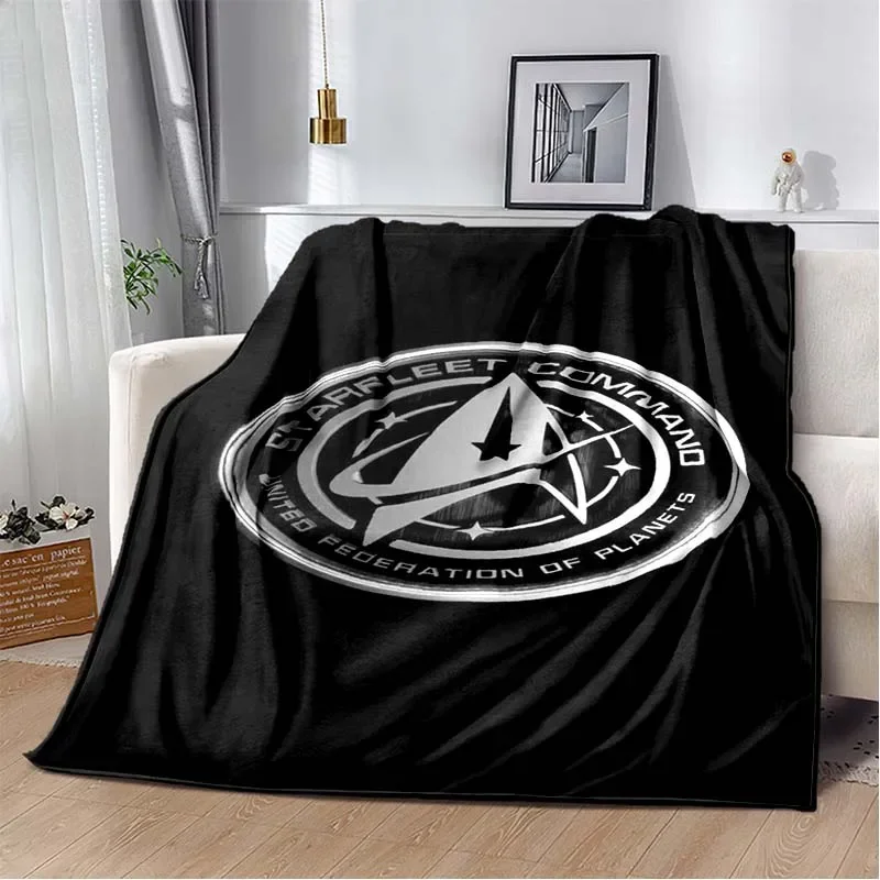 Movies S-Star Trek Logo Flannel Soft Warm Blanket Retro Blanket Bed Bedroom Living Room Sofa Travel Picnic Blanket Birthday Gift