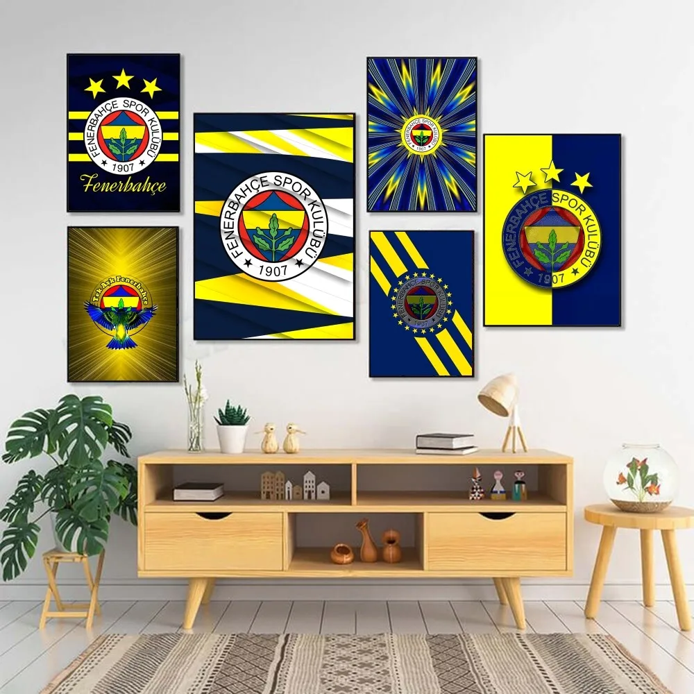 

T-Turkey FenERbaHce-E Poster HD art sticky wall waterproof home living room bar decoration