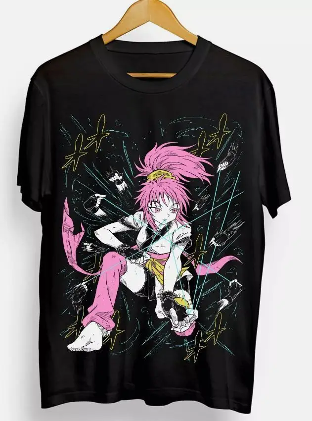 Machi Komachine T-Shirt Hunter X Hunter Hisoka Gon Killua Black Shirt All Size