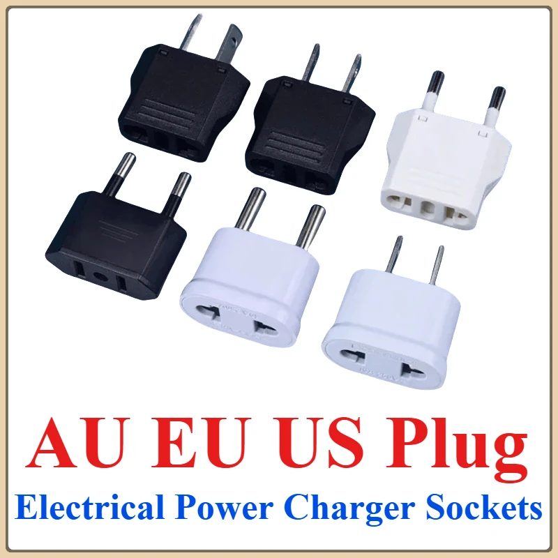 2PCS US/EU/AU Power Plug Adapter European Socket EU To US Plug Adapter Electric Charger Socket Japan China Americana AC Converte